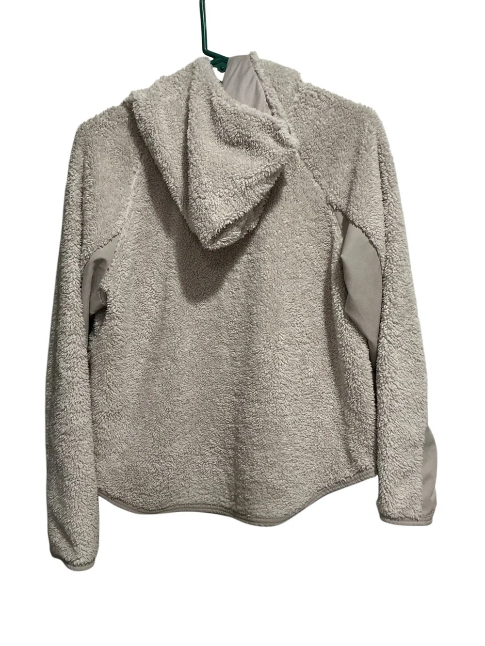 Nike Women’s Beige Sherpa Fleece Pullover Hoodie